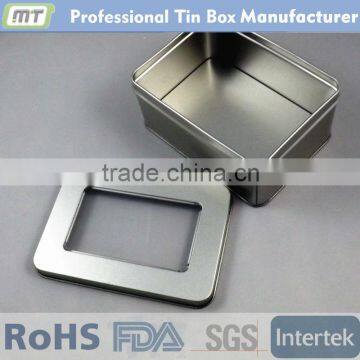 2014 new style cake tin box with window,cake tin box