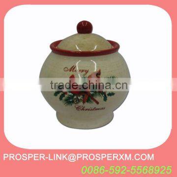 Christmas ceramic canister