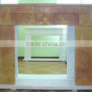 cheap simple desgin maple onyx travertine fireplace mantel