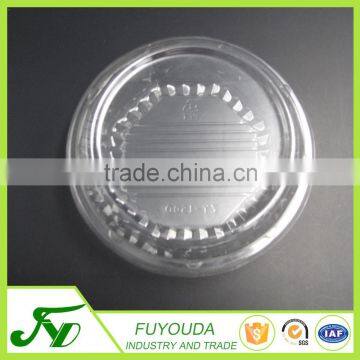 Factory price transparent round plastic salad bowl with lid