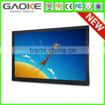 Hot sale 55 to 84 inch interactive tv touch screen whiteboard, all in one pc touch screen monitor with 4K UHD Resolution