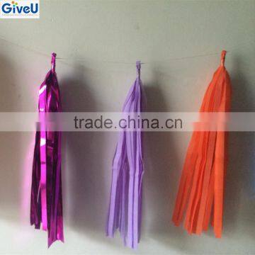 Colorful Length 3m 8pcs/String Tassel Garland Paper Sheffield Home Decor