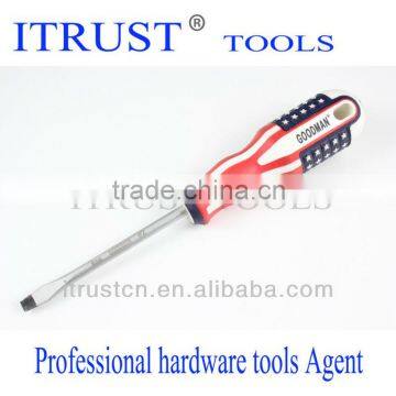 Black Head Screwdriver With Three Color TPR Handle