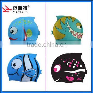 cute cartoon kids swimming caps