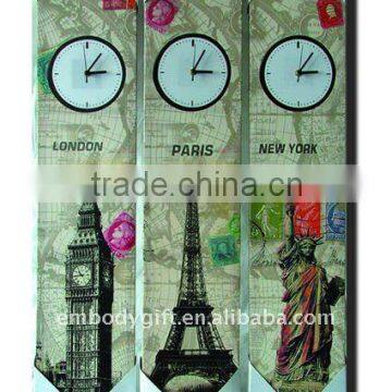 decorative home modern canvas painting with clock