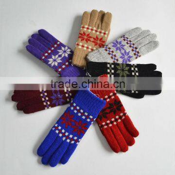 Warm winter knitted gloves for adults