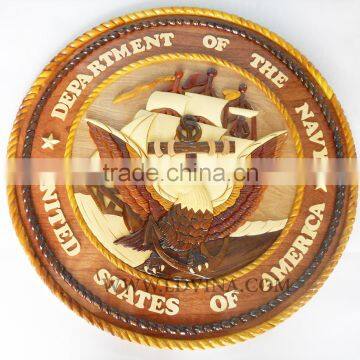 U.S DEPARTMENT OF THE NAVY WOODEN PLAQUE