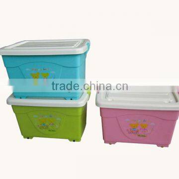 30L Plastic storage box with wheels