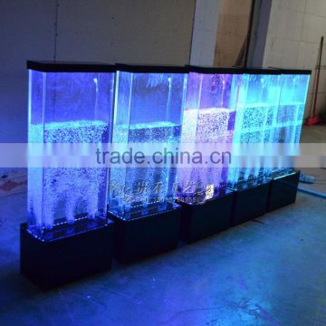 factory customized acrylic double wall water indoor decoration for room division