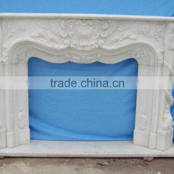 China High Quality Luxury White Natural Stone Fireplaces for Your Building Factory Price photo-4