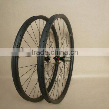 29er carbon mtb wheelset 35mm width with Novatec D711/712 disc brake hubs 32H-32H 3K glossy