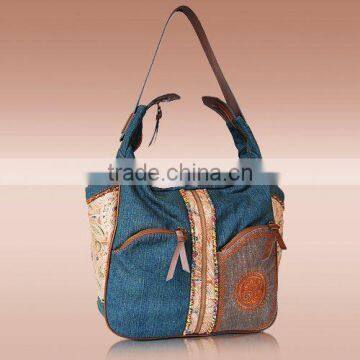 1256-2015 latest designer denim handbag fashion embroidery