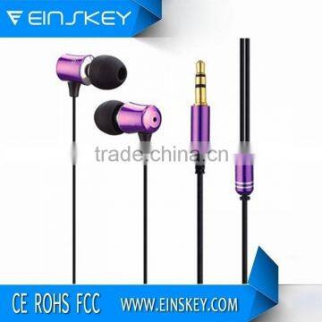 Colorful strong bass flat cable cheap earphone with mic