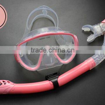 Water Sports Anti-Fog Silicone Scuba Diving Mask Dry Snorkel Set photo-2