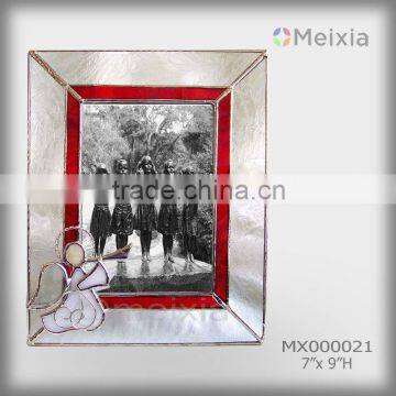 MX020021 tiffany style staind glass angel christmas photo frame