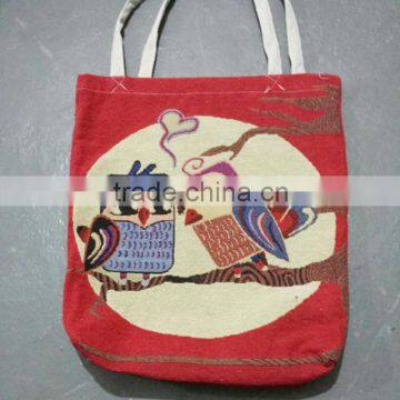 PLUS cotton girl handbag fabric owl bag