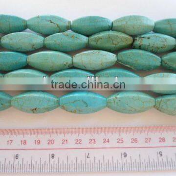 Semi precious stone dye turquoise olive beads jewelry beads