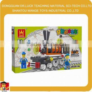Wholesale Micro train set toy plastic block Slot Toy