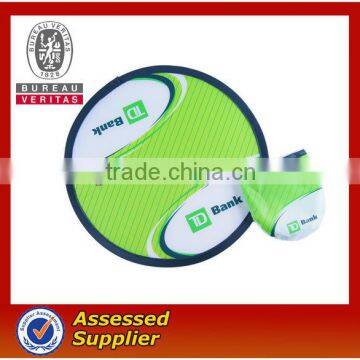 Promotional folding fabric frisbee