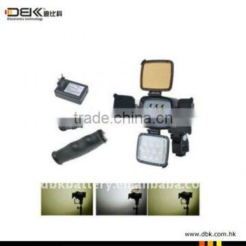 LED 5012 10 LED Video Light DV Camcorder Lamp + Battery