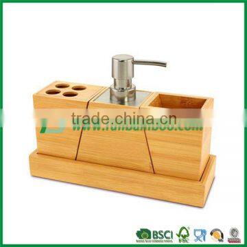 FB7-2012 bamboo bathroom accessory, toothbrush box, toothpaste holder, body wash dispenser