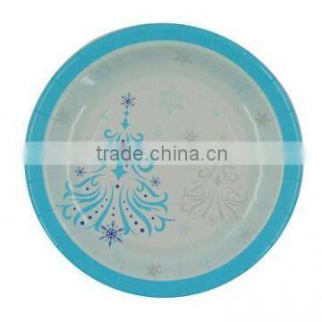 Printed Paper Plate With Napkin for Christmas