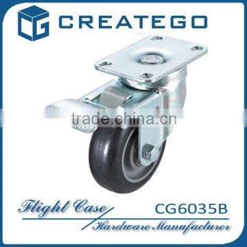 Flight case Braked swivel castor with bearing