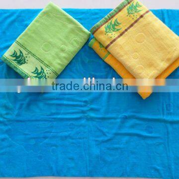 100% cotton velour velvet jacquard beach towel 3