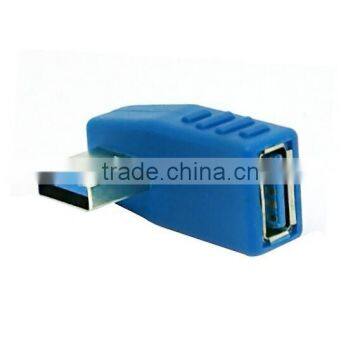 Blue 90 Degree Right AM to AF Extension USB 3.0 Adapter