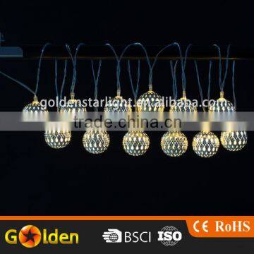 Garden Hanging Outdoor Patio String 12pcs Led Powered Globe outdoor Solar String Lights