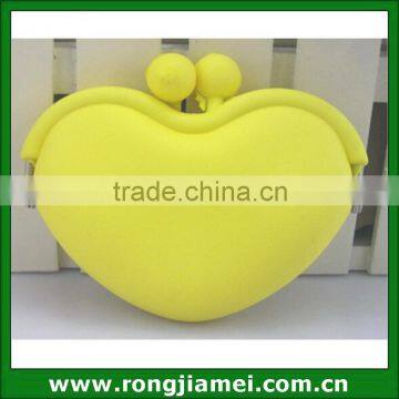 Cute Silicone Custom Print Red Heart Shaped Coin Purses For Ladies photo-4