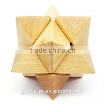 2015 Hot Sale Wooden IQ Intelligent Puzzle Magic Puzzle Kongming Lock Brain Teaser Model Number GAD1078 photo-3