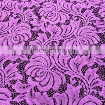 Hot sale elegant flower pattern nylon spandex lace fabric for dress and underwear