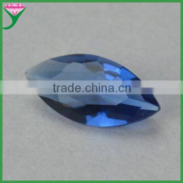 China synthetic dark blue marquise diamond cut glass gems bulk