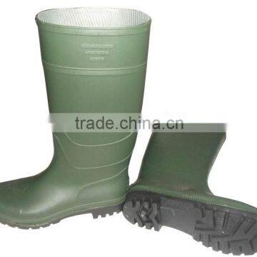 Green Pvc Rain Boots Without Steel Toe,wellington Boots,rain Shoes photo-2