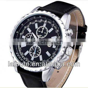 sports Leather Strap men's watch,with japan movt /pc movt