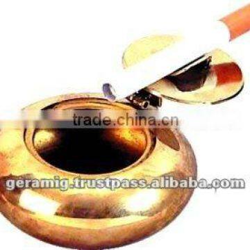 Round Brass Metal Ashtray