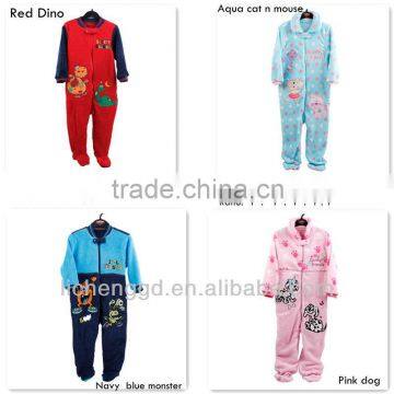 ( 7318340 ) 12M-5Y 4COLOR wholesale Nova baby kids winter coral fleece night wear children sleepsuit