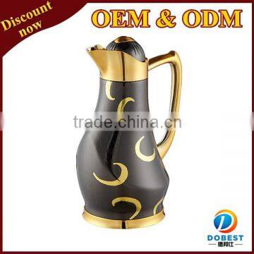 0.7 L / 1 L wholesale double wall glass liner tea pot/coffee jug/vacuum water bottle for Arabic TP002