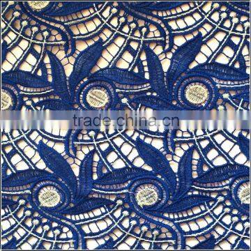 Hot style luxurious water soluble polyester guipure african lace in china for lady garment