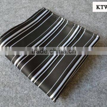 Black Satin Stripe Pocket Square photo-3