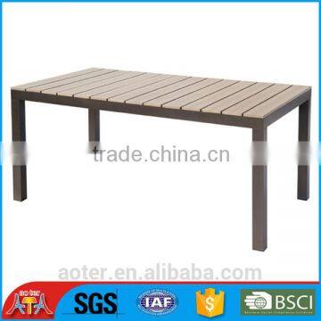 outdoor aluminum plastic slats table