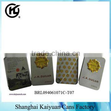 High Quality Tinplate Rectangular Candy Tin Box(Push Over)