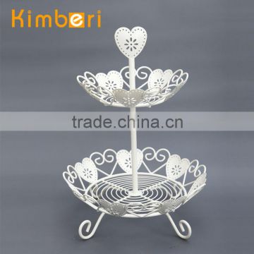 2 tier heart shape metal cake tray for wedding