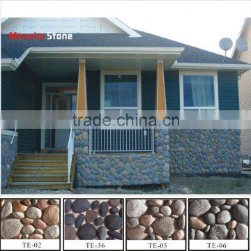 easy install thin sheet wall stone faux PU stone panel