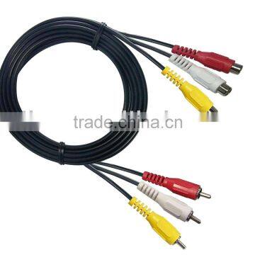 RCA Phono video Cable, 3RCA Plugs to 3RCA Jacks