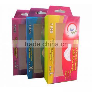 2015 new design hot sell best qualitypacking paper box with window for clothing