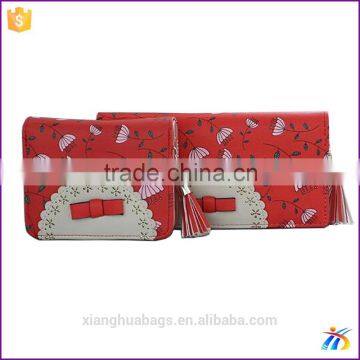 Leather wallets set bags for women