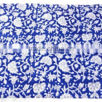 RTHCF-25 Wooden block printed cotton Flowers Leafs Beautiful 100% Export Quality fabric Traditional manufacturer Suppliers