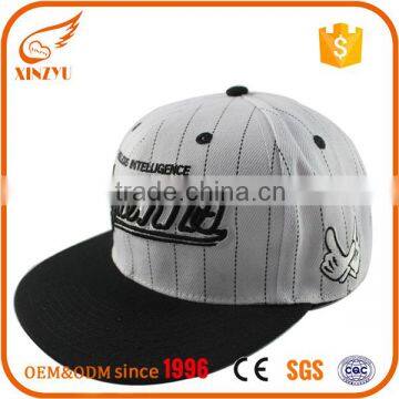 High Quality 3D embroidery flat brim caps with wholesaler snapback hat